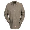 Industrial Striped Long Sleeved Microcheck Work Shirt - SP14